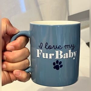 Room Essentials Stoneware Coffee Tea Mug "I Love My Fur Baby" Blue